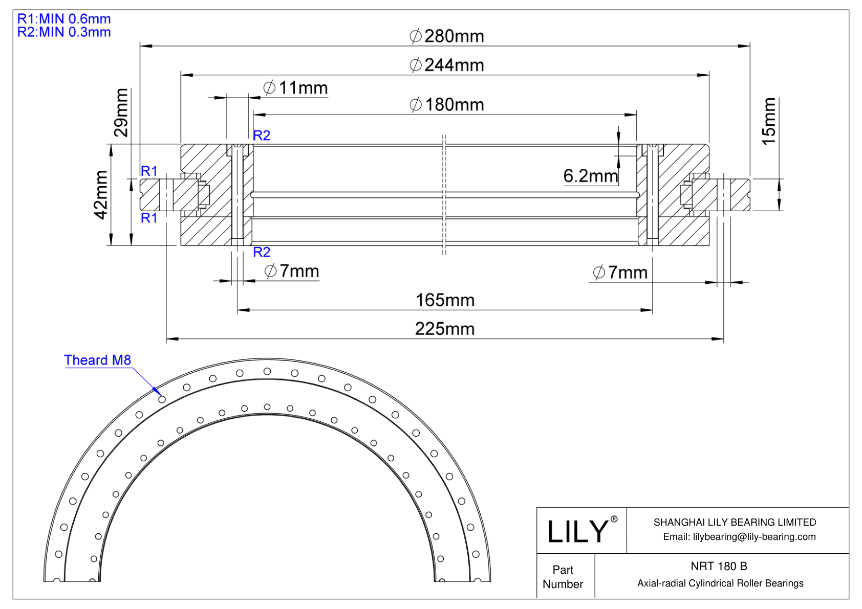NRT 180 B | Super-Precision Axial-Radial Cylindrical Roller Bearings ...